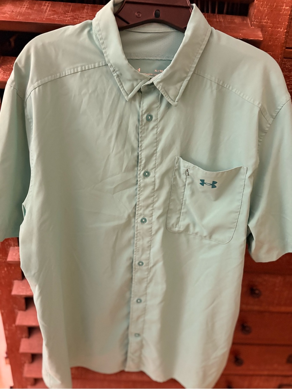 Under Armour Men’s Short-Sleeve Button-Down Shirt - Mint
